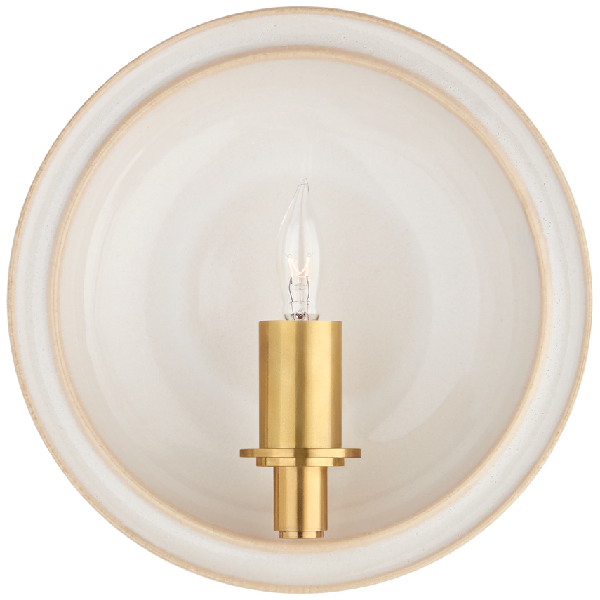 Leny Small Round Sconce-Visual Comfort-VISUAL-CS 2605IVO-Wall LightingIvory-2-France and Son