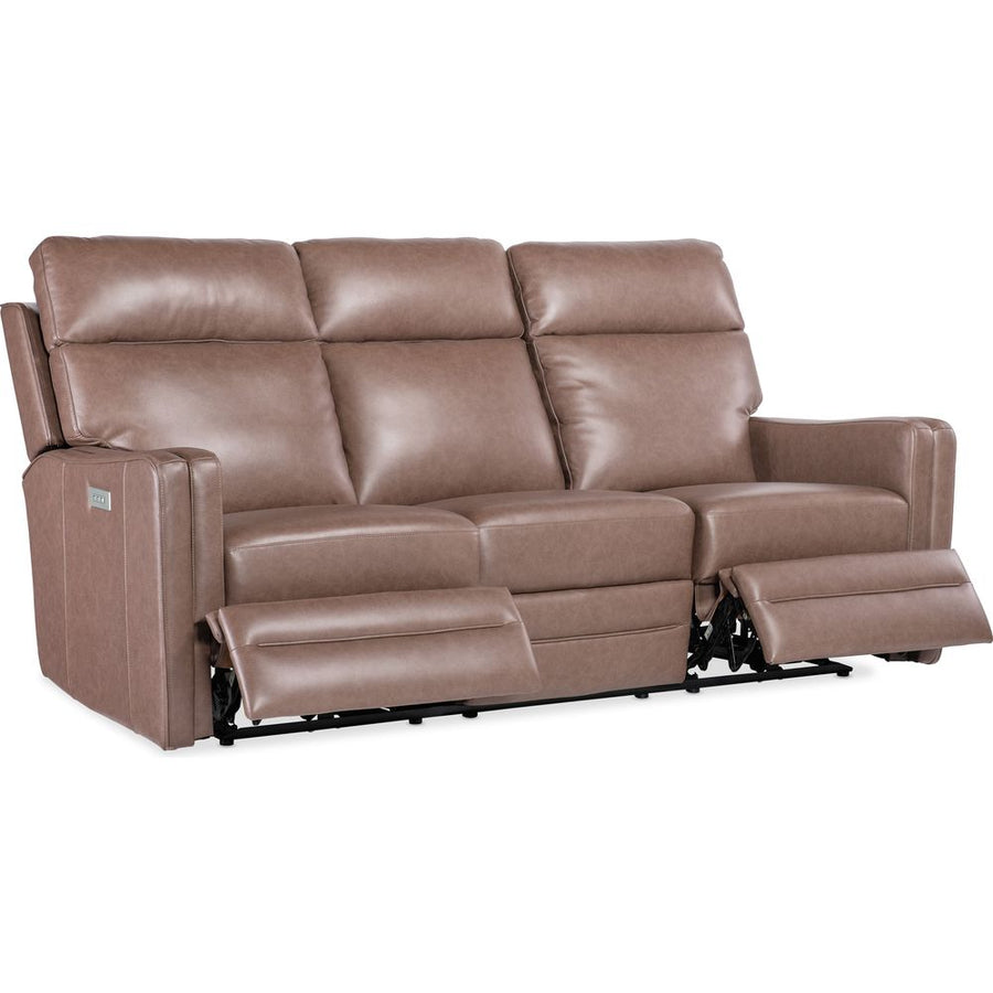 Sofas: Recliners Twain Zero Gravity Power Sofa w/Power Headrest and Lumbar - Brown