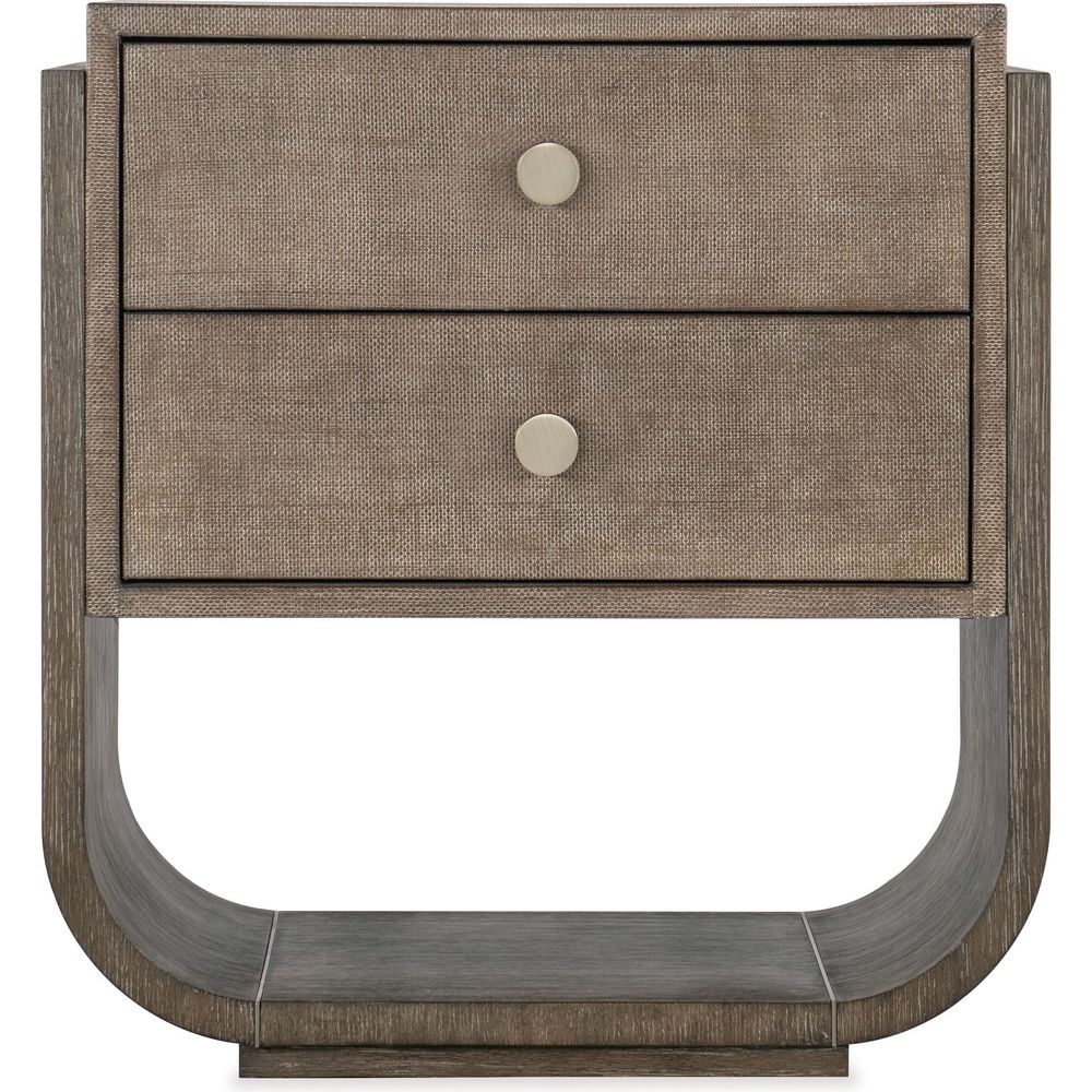 Nightstands Modern Mood Two Drawer Metal Knob Nightstand - Dark Wood