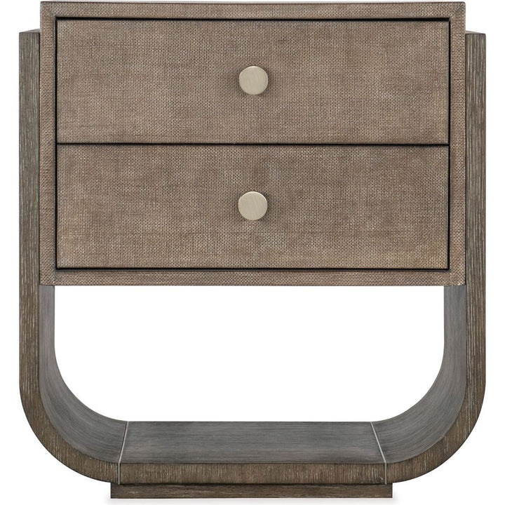 Nightstands Modern Mood Two Drawer Metal Knob Nightstand - Dark Wood