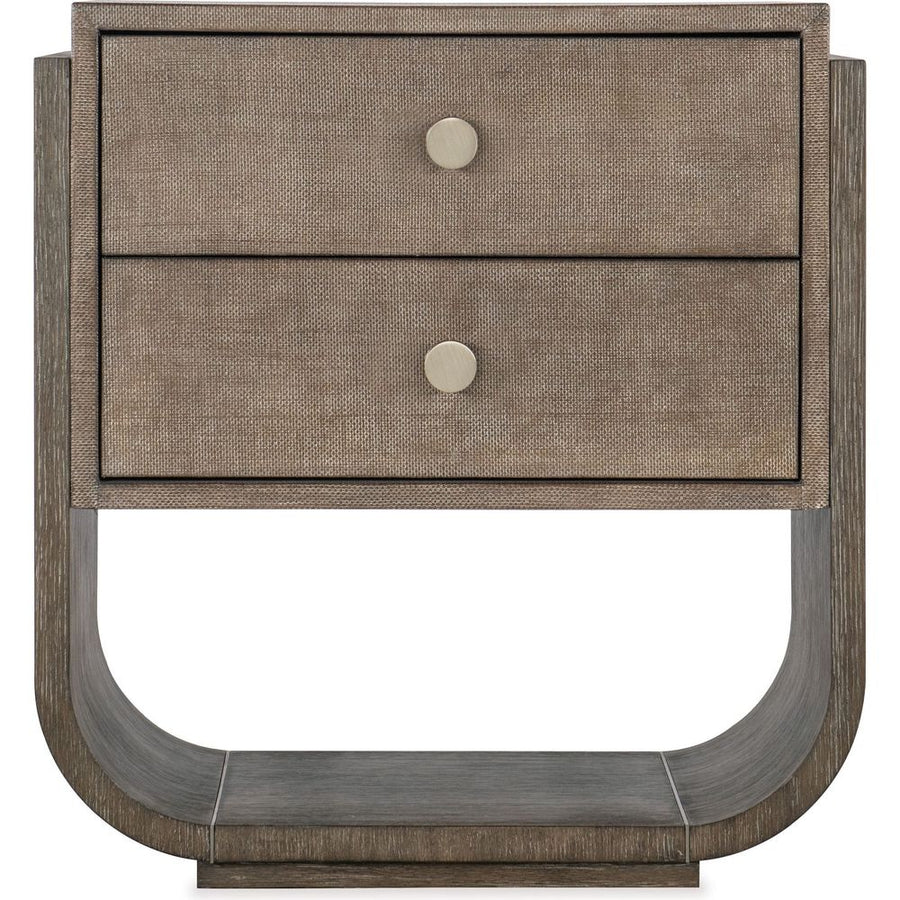 Nightstands Modern Mood Two Drawer Metal Knob Nightstand - Dark Wood