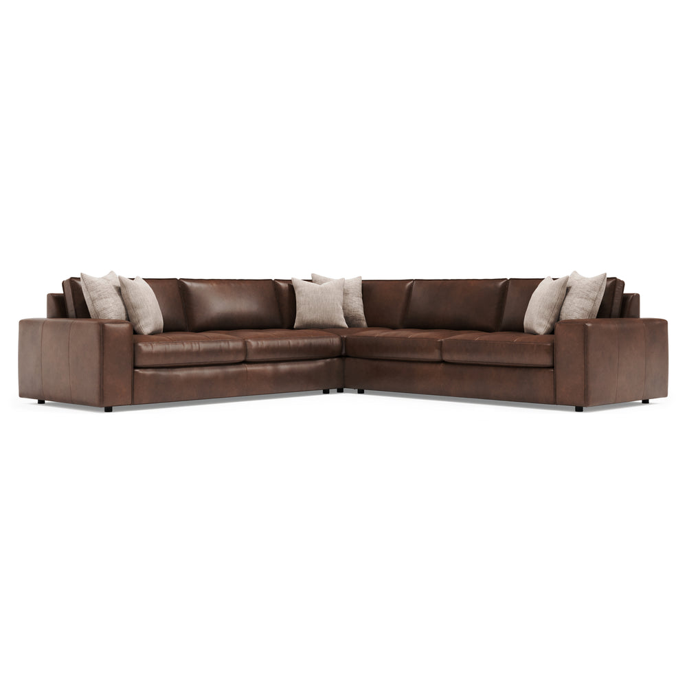Nest 3-Piece Corner Leather Sectional