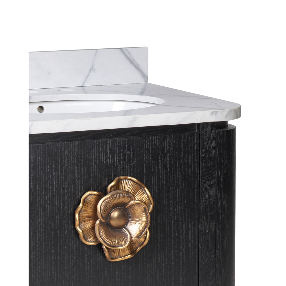 Vanities Briallen 30" Black Vanity with Oval Undermount Sink