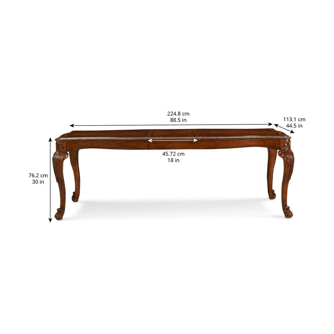 Old World Leg Dining Table - Brown