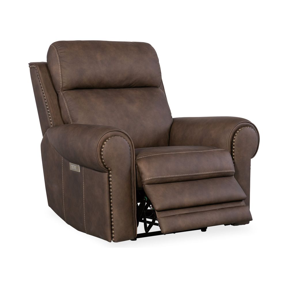 Lounge Chairs: Recliners Summit Power Recliner with Power Headrest & Lumbar - Dark Brown