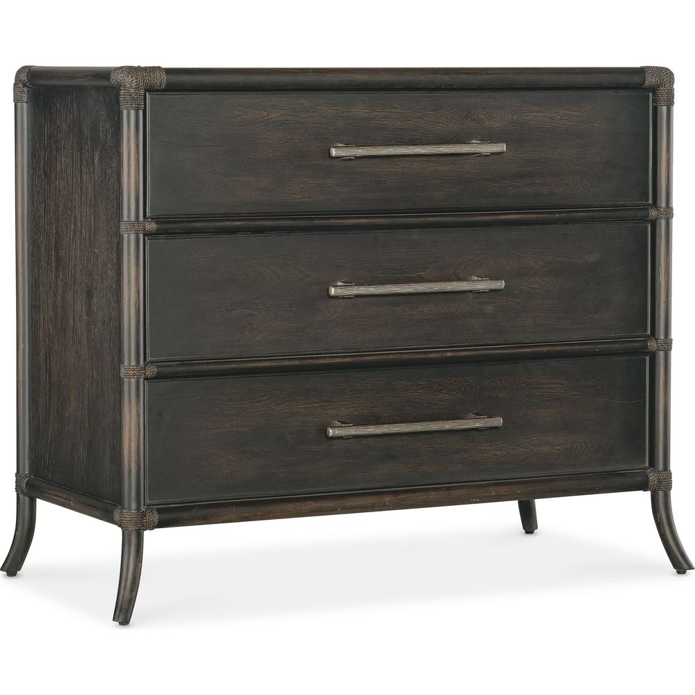 Dressers & Chests Retreat Pole Rattan Chest - Dark Wood