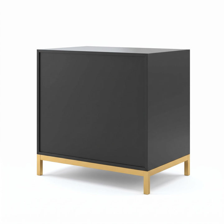Boulevard Accent Nightstand — Raven Black