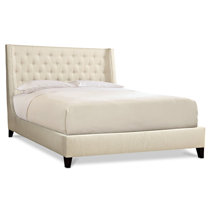 Maxime King Shelter Bed with Button Panel Headboard