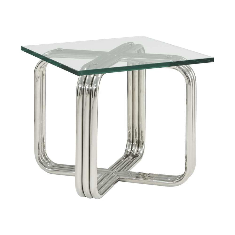 Hudson St. Glass Accent Table-Theodore Alexander-THEO-RL50029-Side TablesGlass-1-France and Son