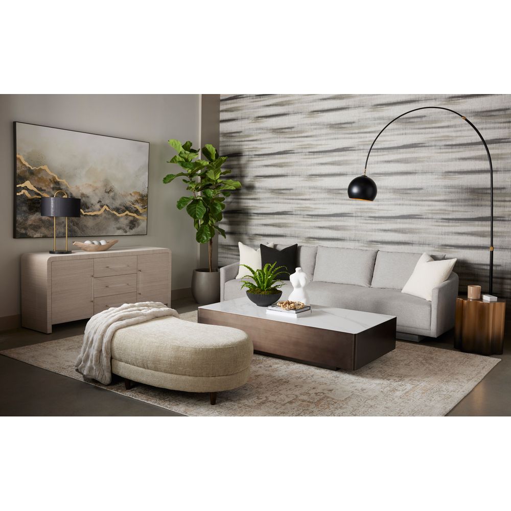 Kezna Table Lamp - Black Marble - Matte Black