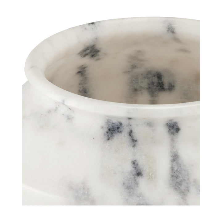 Punto Large White Marble Bowl