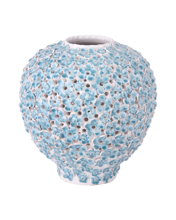 Daisy Blue Vase