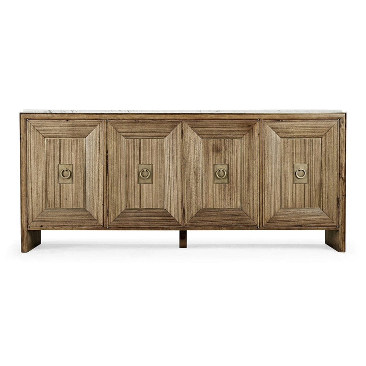 Hamilton White Marble Credenza-Jonathan Charles-JCHARLES-496006-PGA-M025-Sideboards & Credenzas-3-France and Son