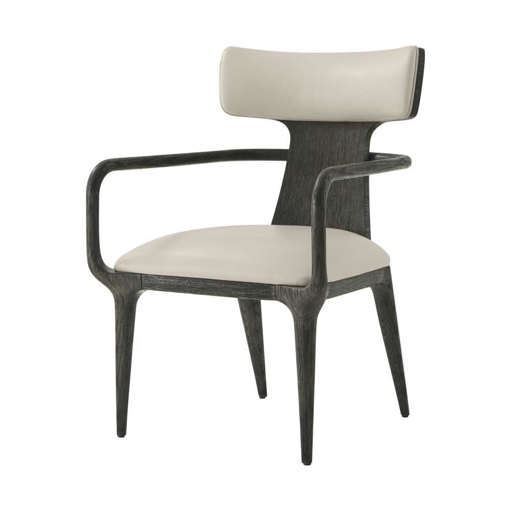 Repose upholstered Dining Armchair-Theodore Alexander-THEO-TA41025.2BHF-Dining ChairsCharcoal Oak-2-France and Son