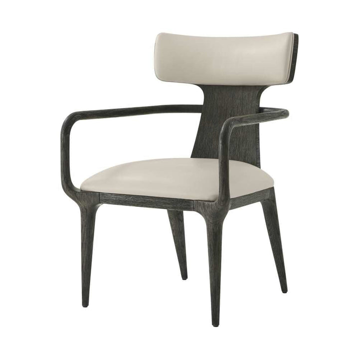 Repose upholstered Dining Armchair-Theodore Alexander-THEO-TA41025.2BHF-Dining ChairsCharcoal Oak-2-France and Son