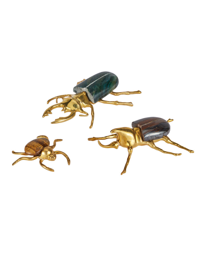 Brass Beetle Colony Set of 3