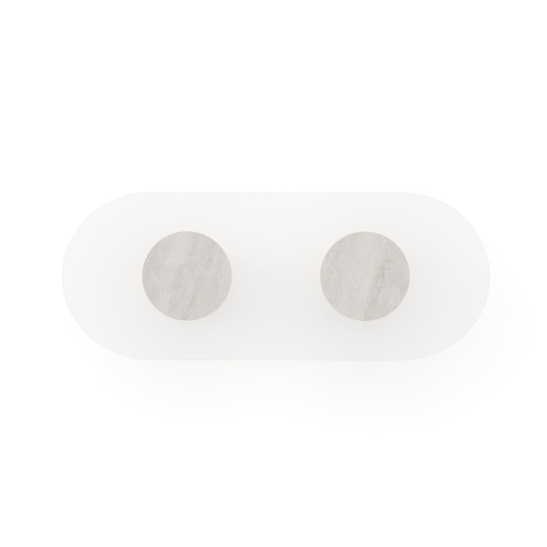 Rhythm Oval Glass Top Dining Table - image 3