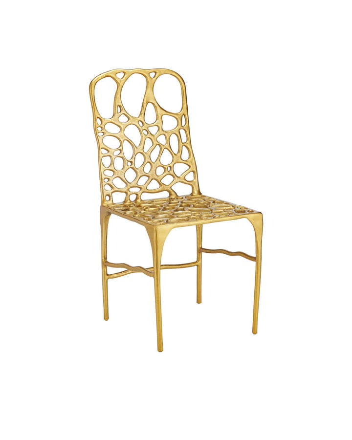Dining Chairs Honeycomb Gold Side Chair