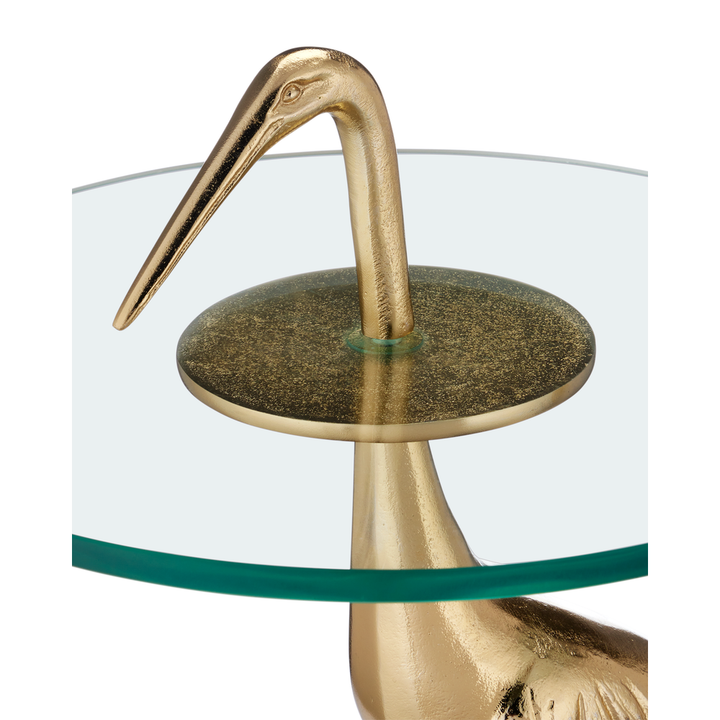 Side Tables Crane Brass Accent Table