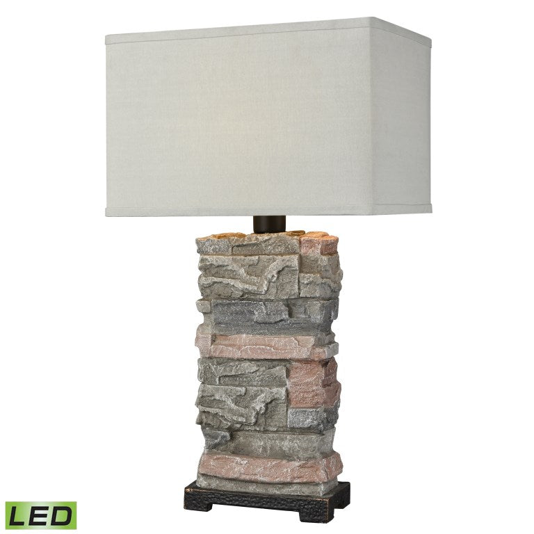 Terra Firma 30'' High 1-Light Outdoor Table Lamp - Stone - Includes LED Bulb-Elk Home-ELK-D3975-LED-Table Lamps-1-France and Son