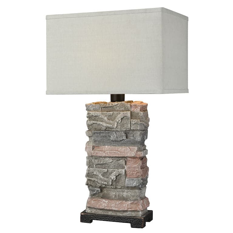 Terra Firma 30'' High 1 - Light Outdoor Table Lamp - Stone-Elk Home-ELK-D3975-Table Lamps-1-France and Son