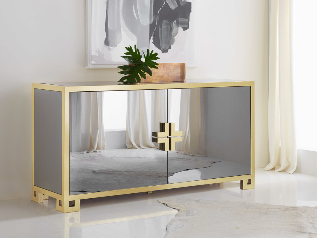 Smoked Mirror Credenza