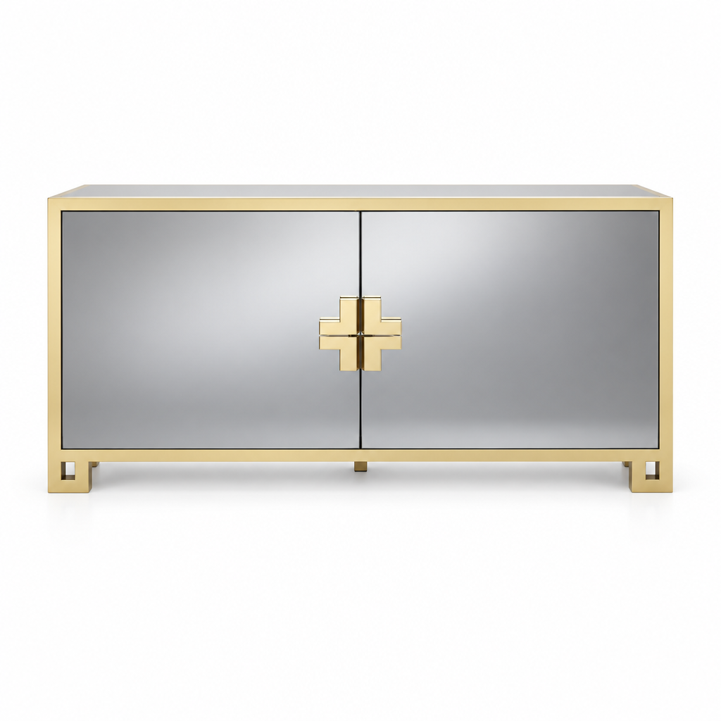Smoked Mirror Credenza