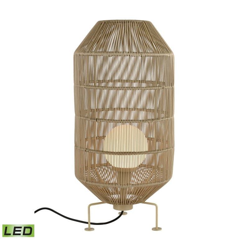 Corsica 32'' High 1-Light Outdoor Floor Lamp - Beige - Includes LED Bulb-Elk Home-ELK-D4622-LED-Floor Lamps-1-France and Son