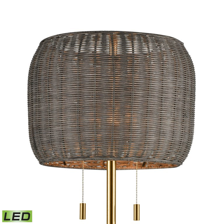 Bittar 61.5'' High 2 - Light Floor Lamp - Aged Brass-Elk Home-ELK-D4693-Floor LampsNon LED-6-France and Son