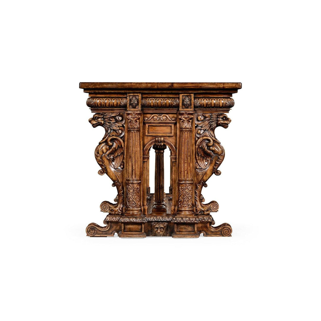 French renaissance style library table-Jonathan Charles-JCHARLES-494780-MWA-Console Tables-3-France and Son