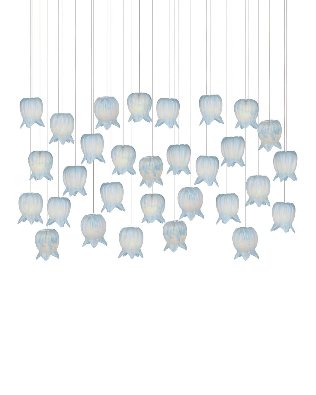 Pendants:Multi Polpo Blue 30-Light Linear Multi-Drop Pendant