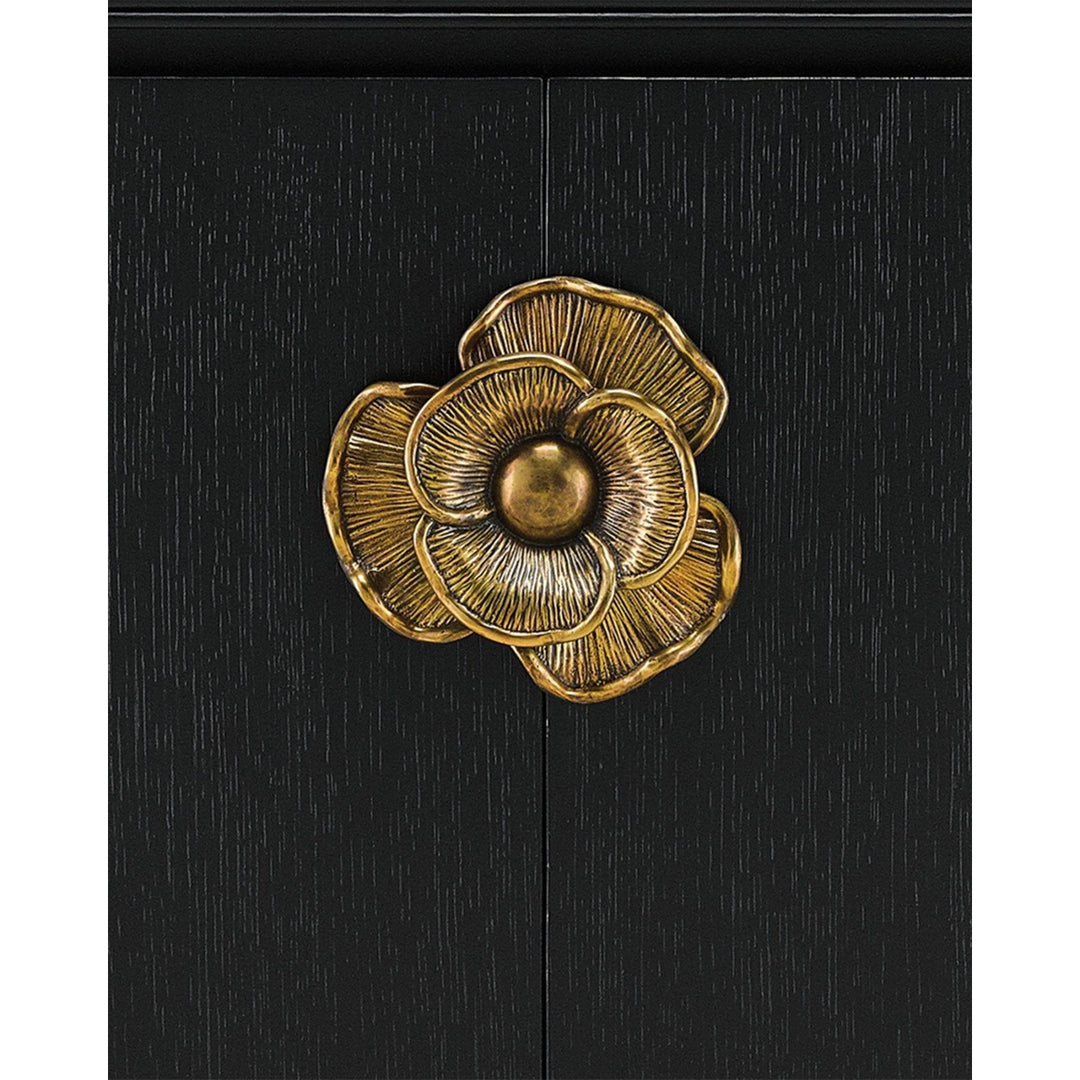 Briallen Black Demi-Lune Cabinet