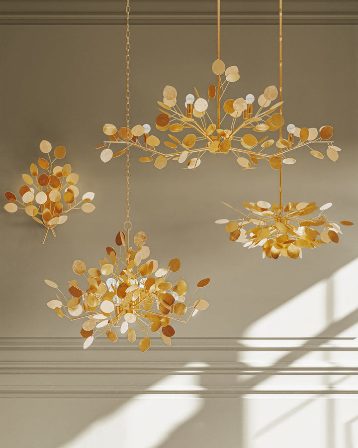 Chandeliers Lunaria Gold Oval Chandelier