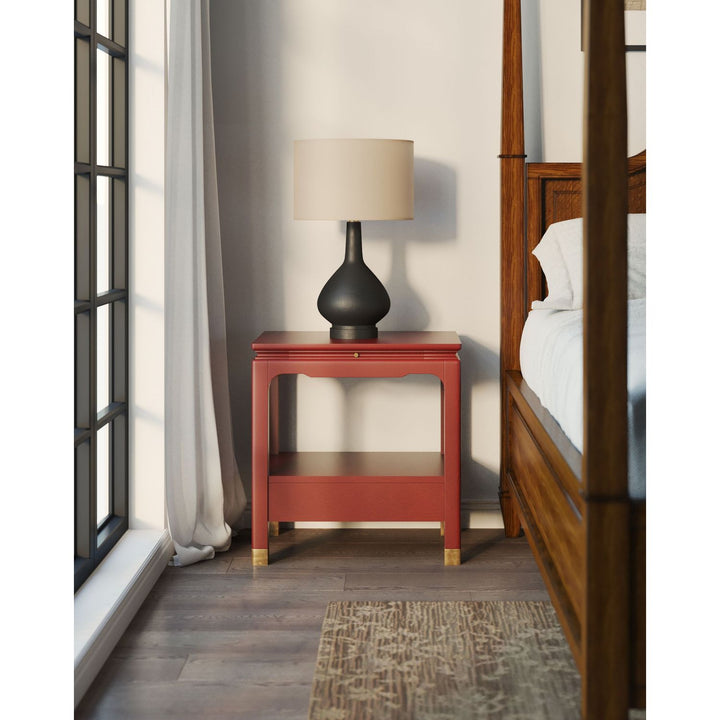 Eave Bedside Table Crabby Apple — Candy Apple Red