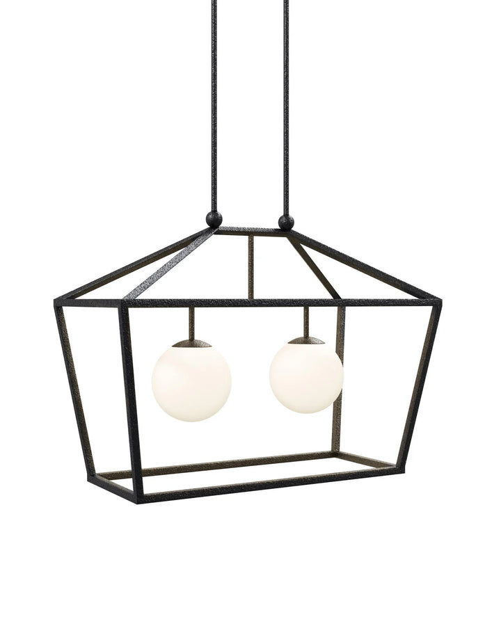 Denison Rectangular Black Outdoor Lantern