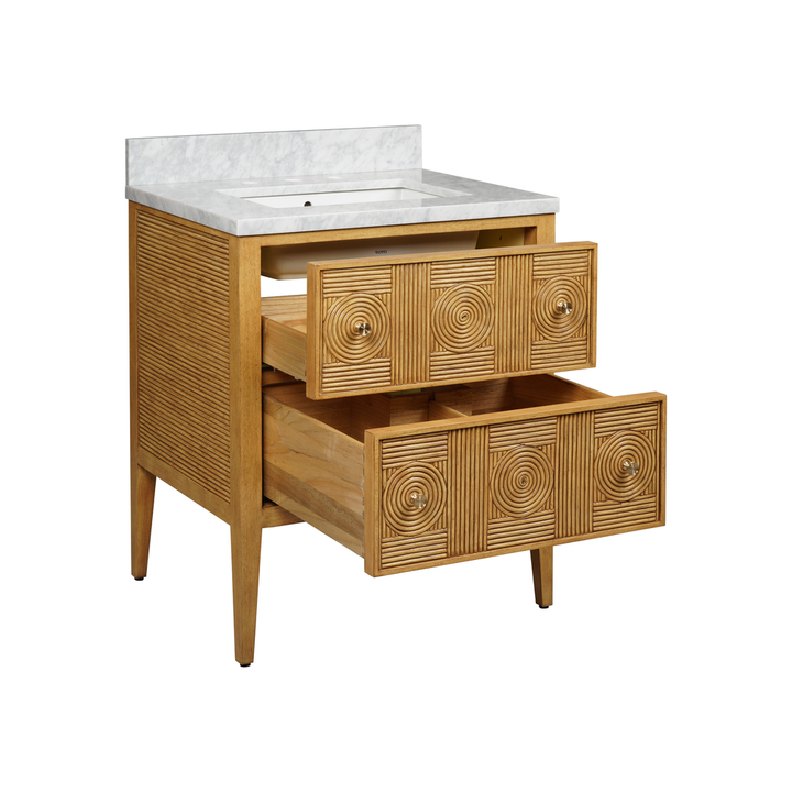 Santos 28" Sea Sand Vanity with Rectangular Undermount Sink
