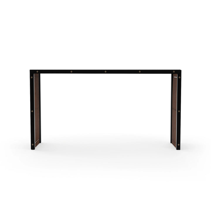 PINSTRIPE DARK CONSOLE TABLE