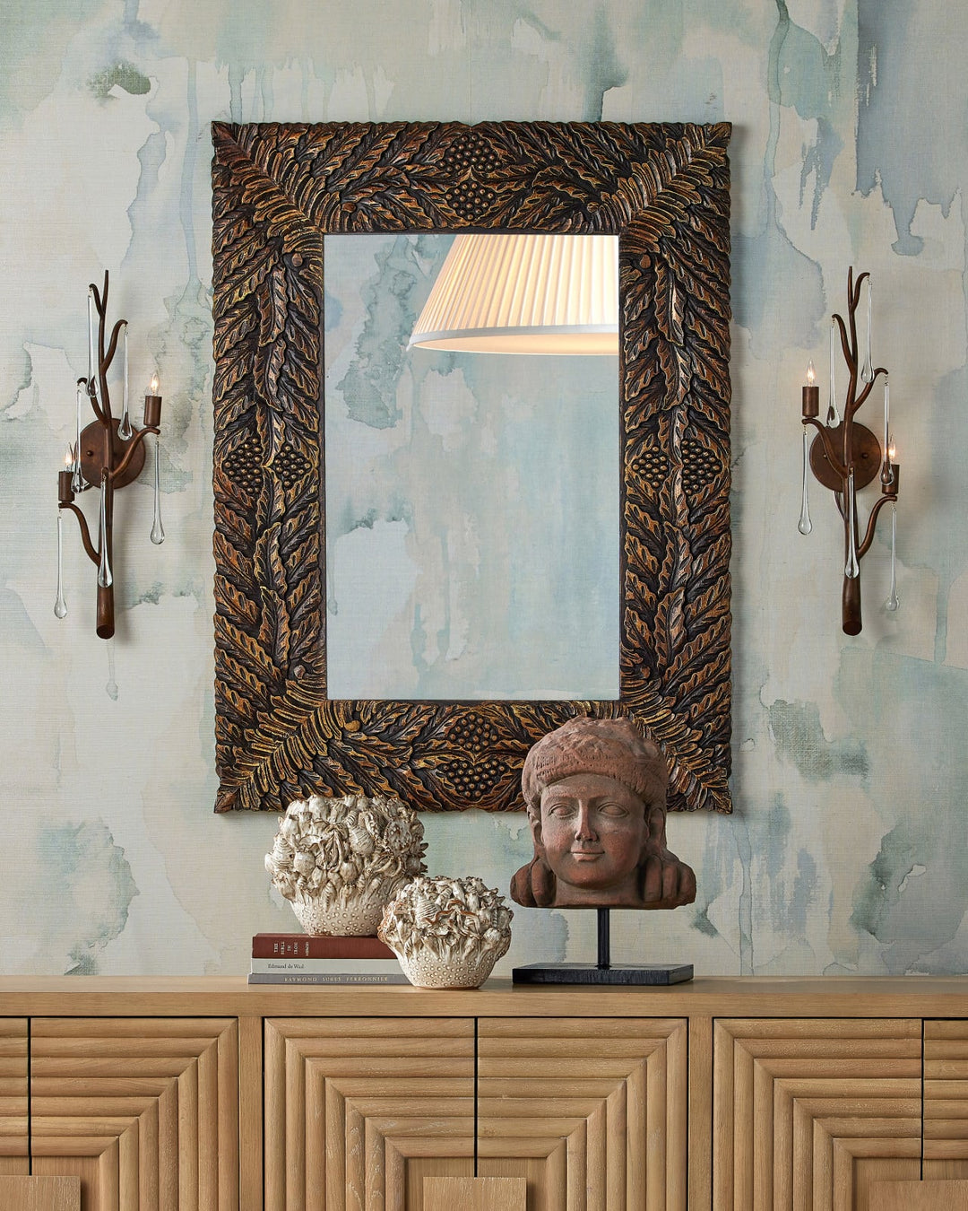 Decorative Objects Mathura Head on Stand