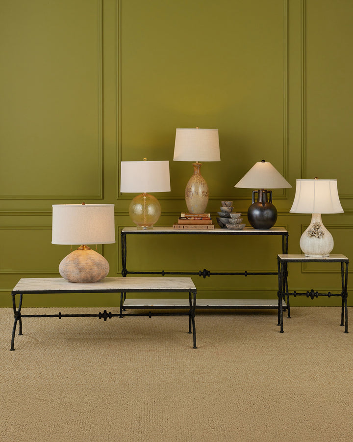 Agora White Travertine Cocktail Table