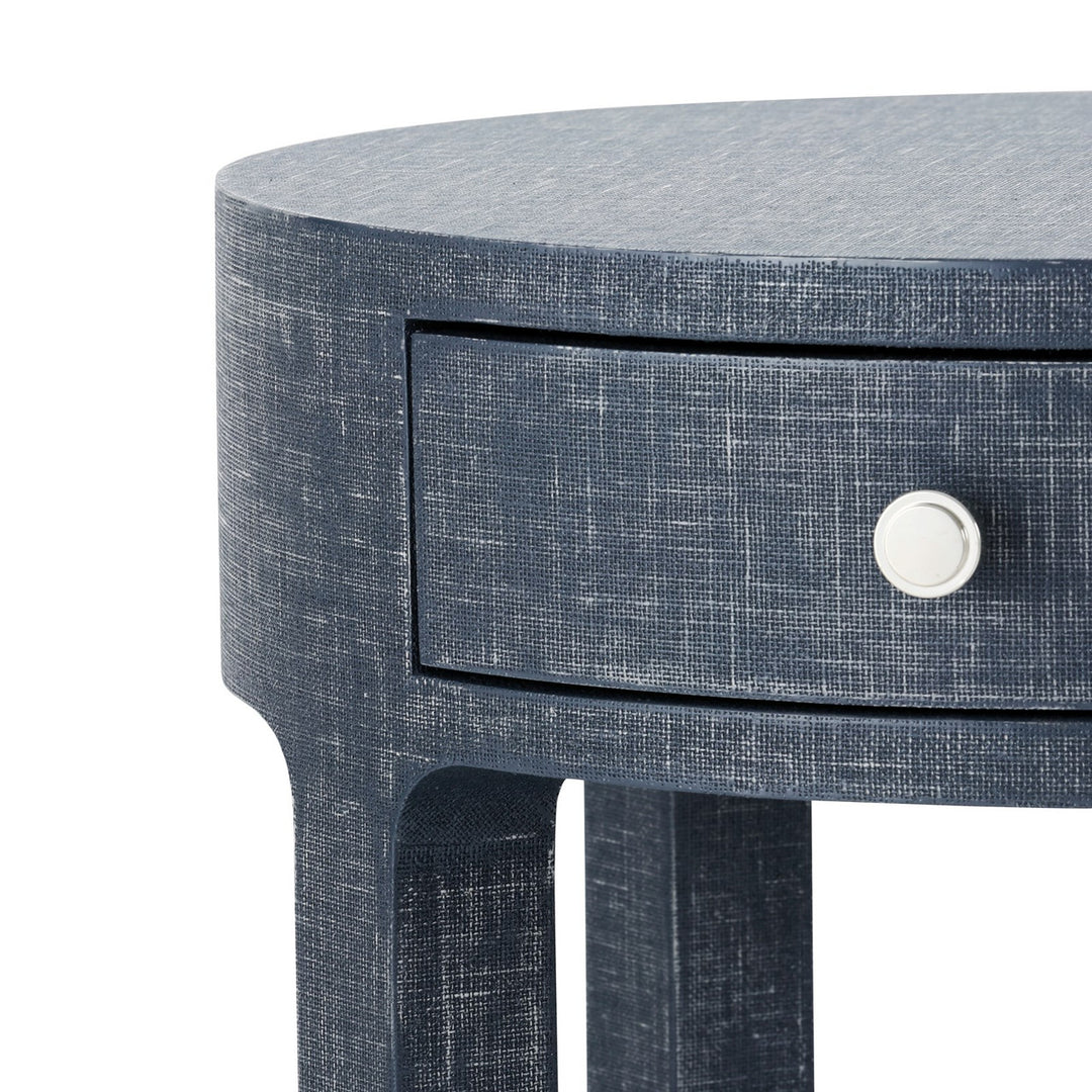 Dakota 1-Drawer Round Side Table