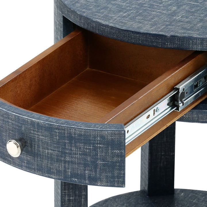 Dakota 1-Drawer Round Side Table