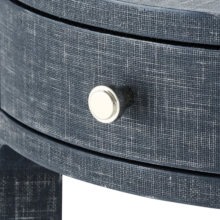 Dakota 1-Drawer Round Side Table