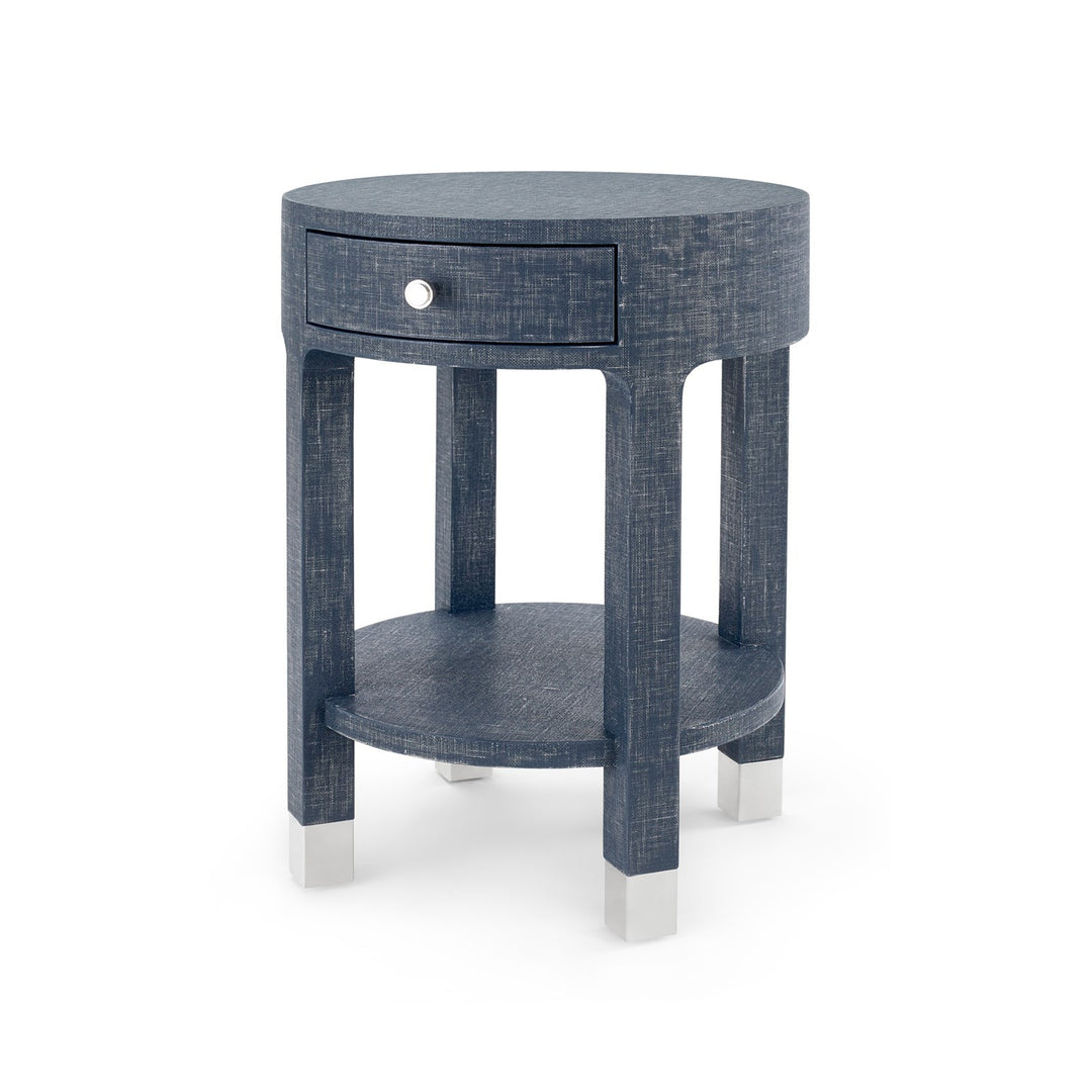 Dakota 1-Drawer Round Side Table