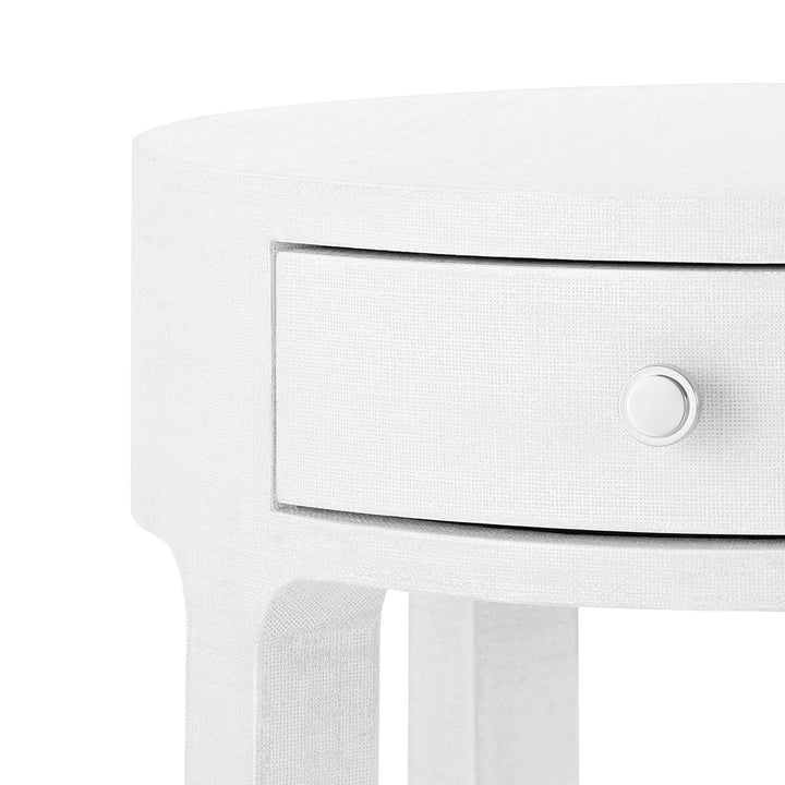 Dakota 1-Drawer Round Side Table