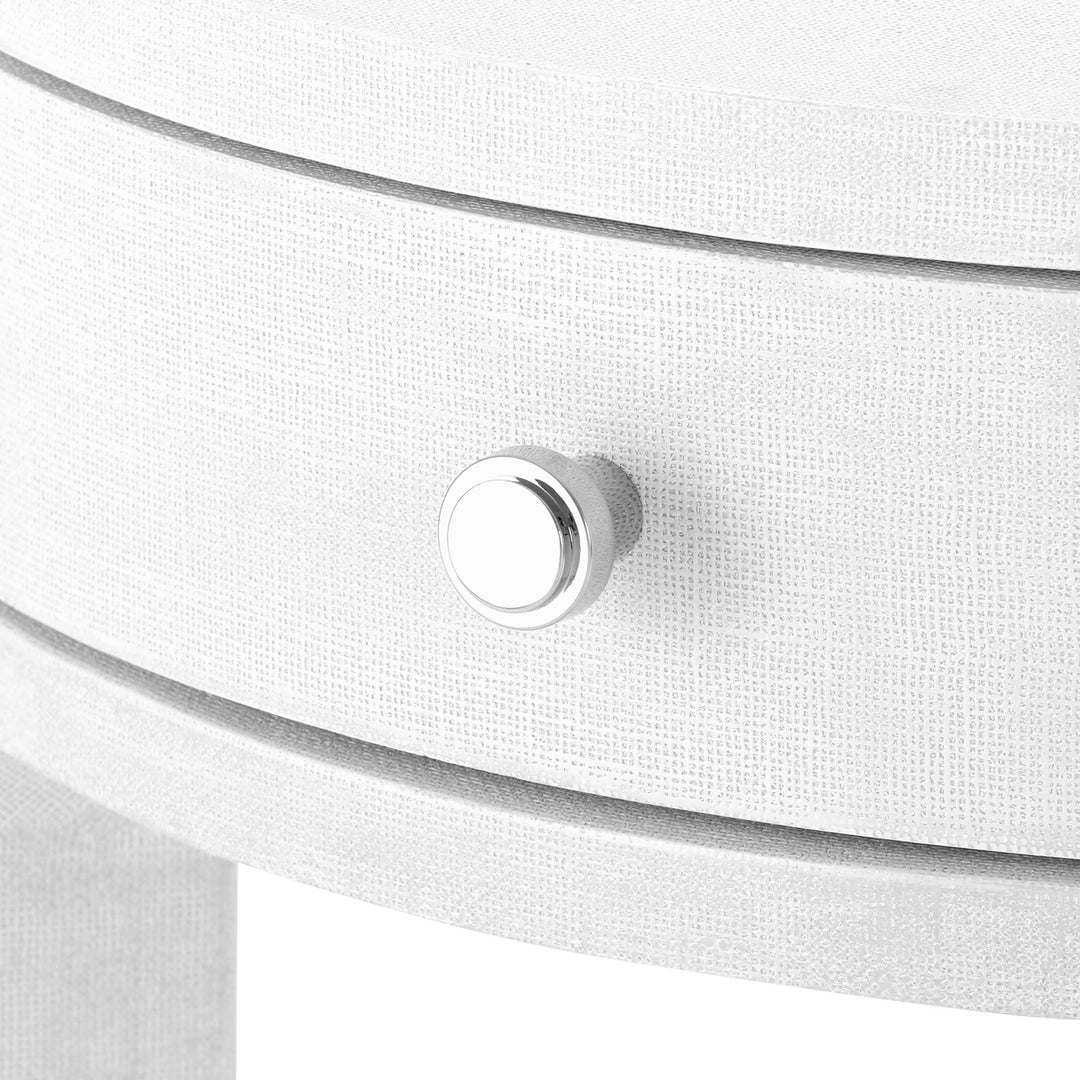Dakota 1-Drawer Round Side Table