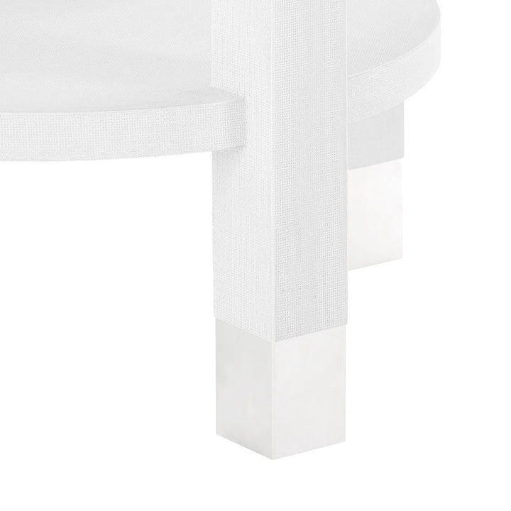Dakota 1-Drawer Round Side Table