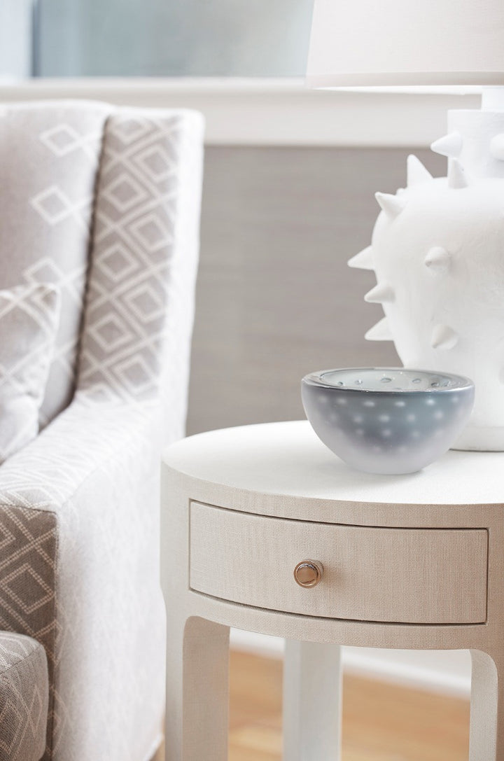Dakota 1-Drawer Round Side Table
