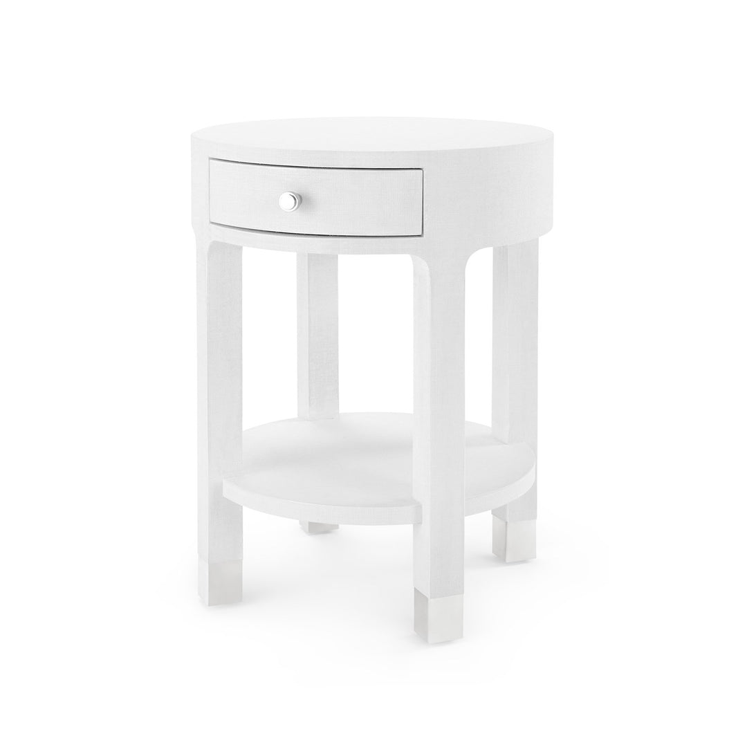 Dakota 1-Drawer Round Side Table