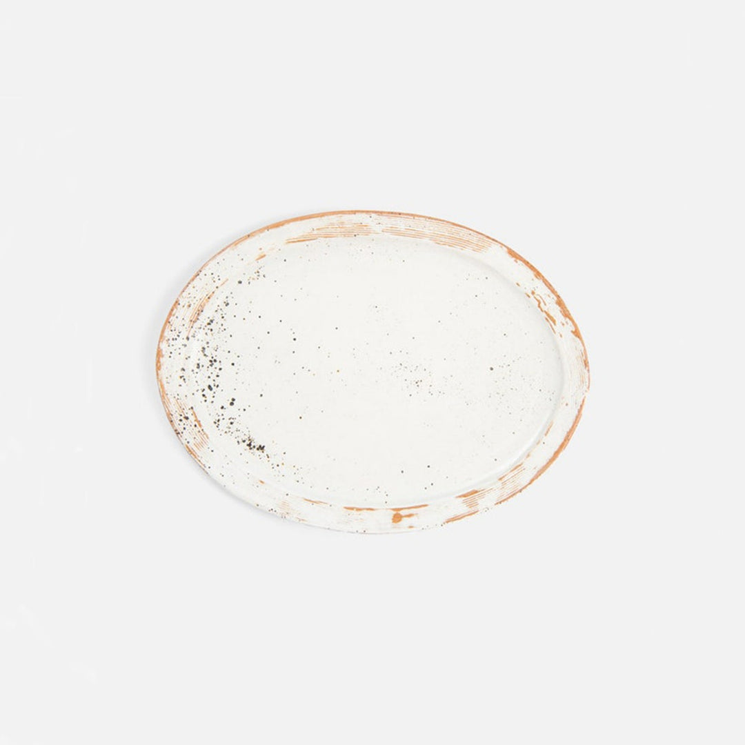Dawson Large Rustic White Serving Platter Pack/2