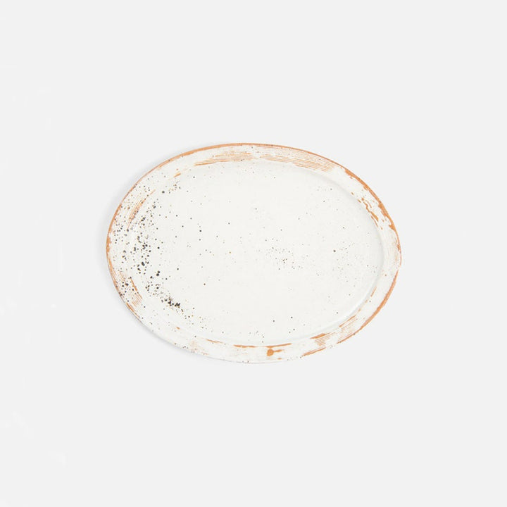 Dawson Large Rustic White Serving Platter Pack/2